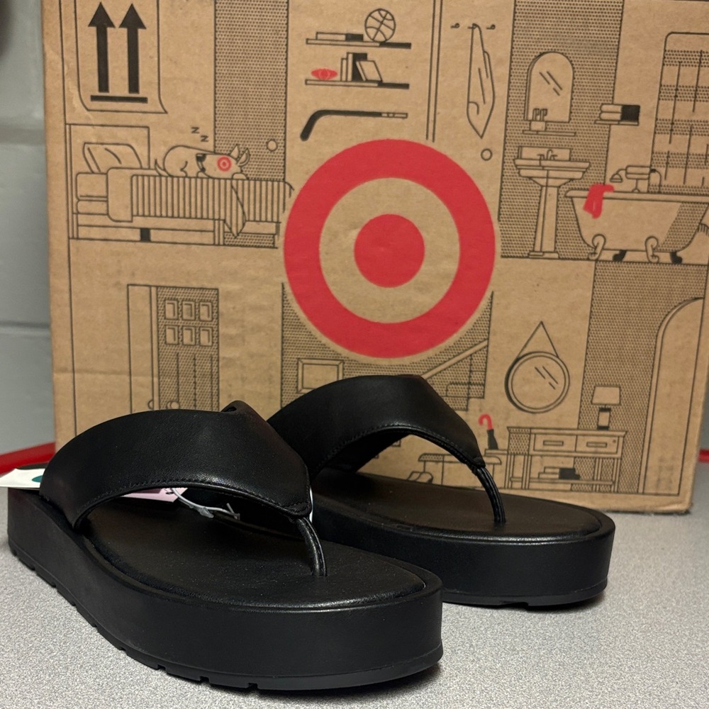 Wild Fable Black Platform Sandals NWT